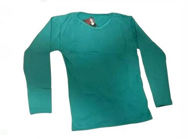 POLERA MUJER CUELLO REDONDO CAMISETA PRIMERA CAPA VERDE XL/2XL - 1