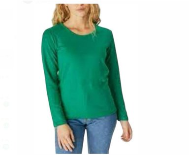 POLERA MUJER CUELLO REDONDO CAMISETA PRIMERA CAPA VERDE XL/2XL - 3