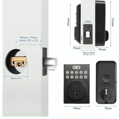 CERRADURA INTELIGENTE PARA PUERTA DE ENTRADA CON TECLADO - 3