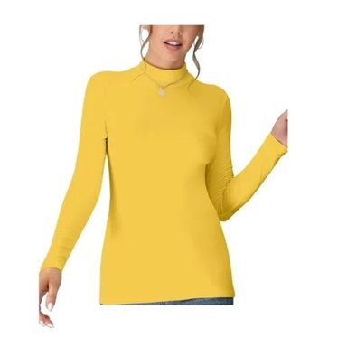 POLERAS BEATLE MUJER CAMISETA CUELLO ALTO POLAR PRIMERA CAPA - AMARILLO XL / XXL - 1
