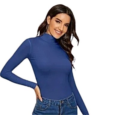 POLERAS BEATLE MUJER CAMISETA CUELLO ALTO POLAR PRIMERA CAPA - AZUL CLARO ML - 1