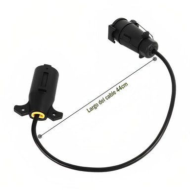 ADAPTADOR ENCHUFE VEHÍCULO AMERICANO REMOLQUE EUROPEO 7 PINES - 1