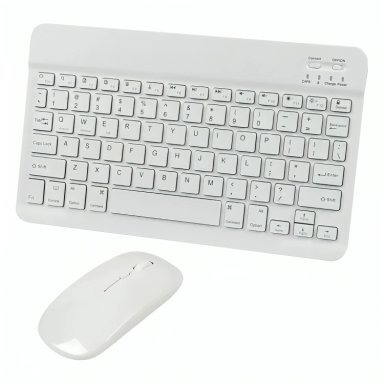 KIT TECLADO + MOUSE INALAMBRICO BLUETOOTH BLANCO - 2