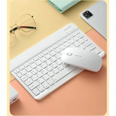 KIT TECLADO + MOUSE INALAMBRICO BLUETOOTH BLANCO - 3
