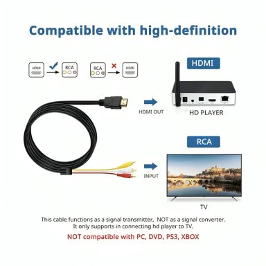 CABLE HDMI A 3 RCA DIGITAL AUDIO VIDEO MACHO - 3
