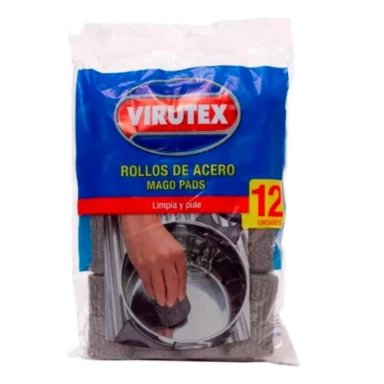 PACK X 4 ROLLOS DE ACERO 12 UND. / MAGO PADS – VIRUTEX - 3