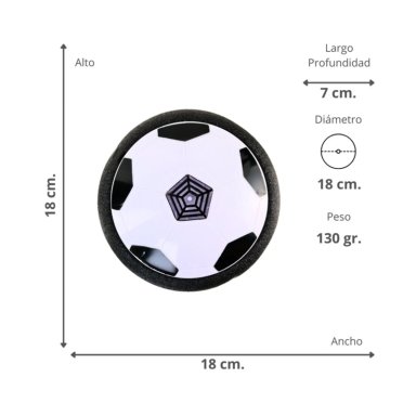 JUGUETE BALON DE FUTBOL FLOTANTE CON LUCES LED - 1
