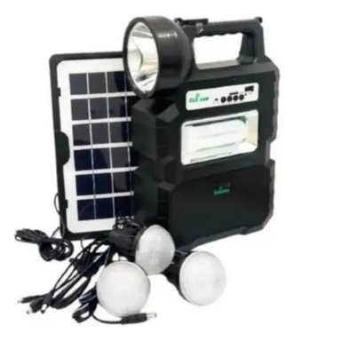 KIT LAMPARA SOLAR DE CAMPING USB + RADIO + BLUETOOTH COLOR NEGRO - 2