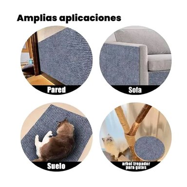 AUTOADHESIVO RASCADOR DE GATOS P/ ESQUINA Y PARED 30×200CM - 2