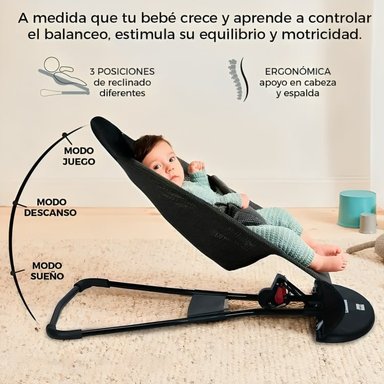 SILLA MECEDORA BEBE COLUMPIO INFANTIL PORTATIL AJUSTABLE - 1