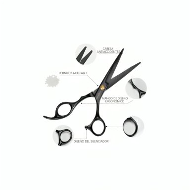 SET TIJERAS PELUQUERIA BARBERIA CORTA PELO ENTRESACADOR 14PC - 3