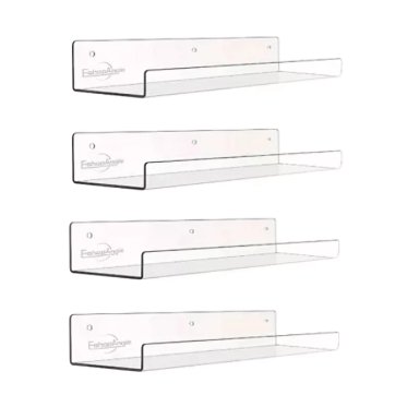 4 REPISAS FLOTANTES ESTANTES FLOTANTES DE ACRILICO GENE RICA - 1