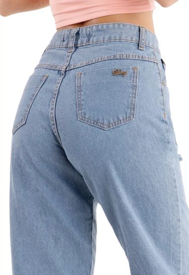 JEANS MOM CELESTE DESTROYER BOTON DIRTY JEANS JE2410CB - 4