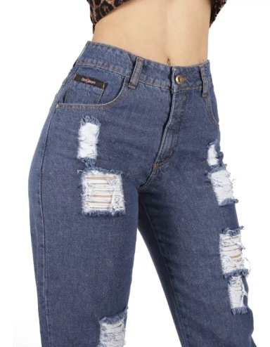 JEANS MOM AZUL DESTROYER DIRTY JEANS JE2410AD - 3