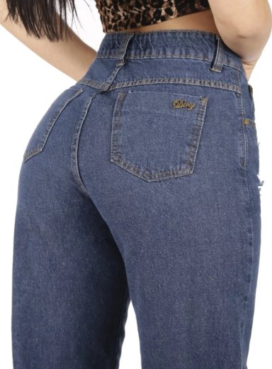 JEANS MOM AZUL DESTROYER DIRTY JEANS JE2410AD - 4