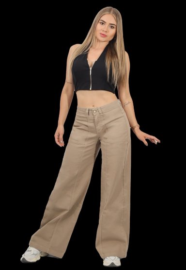 JEANS CARGO MUJER JE4028BE - 1