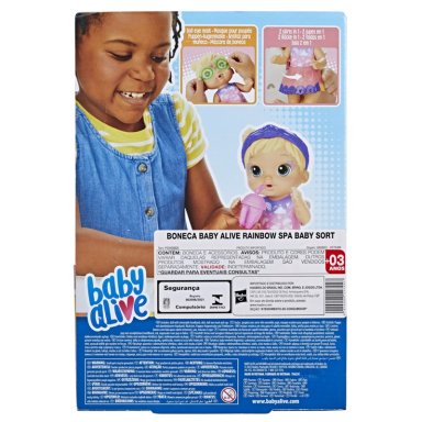 MUÑECA BABY ALIVE BEBE  SPA MULTICOLOR RUBIA - 4