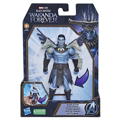 FIGURA BLACK PANTHER WAKANDA FOREVER ATTUMA ACCION TIBURON - 2