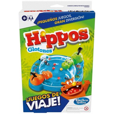 JUEGO DE MESA HASBRO GAMING HIPPOS GLOTONES GRAB AND GO - 1