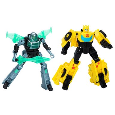 FIGURA DE ACCIÓN TRANSFORMERS EARTHSPARK CYBER-COMBINER BUMBLEBEE Y MO MALTO - 1