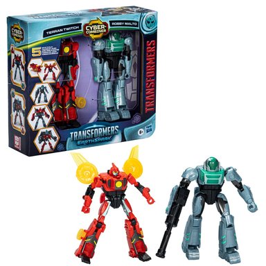 FIGURA DE ACCIÓN TRANSFORMERS EARTHSPARK CYBER-COMBINER TERRAN TWITCH Y ROBBY MALTO - 6