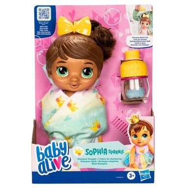 MUÑECA BABY ALIVE BURBUJAS RELAJANTES SOPHIA SPARKLE CABELLO CASTAÑO - 2