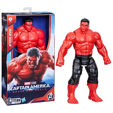 FIGURA ACCIÓN MARVEL TITAN HERO SERIES CAPITÁN AMÉRICA BRAVE NEW WORLD HULK ROJO - 3