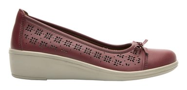 ZAPATO FLEXI MUJER CUERO CASTAÑA ROJO - 3