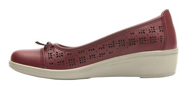 ZAPATO FLEXI MUJER CUERO CASTAÑA ROJO - 4