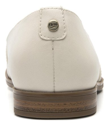 MOCASINES MUJER FLEXI CUERO HAYEK 126601 BLANCO PERLA - 5