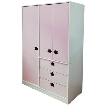 CAJONERA MUEBLES KIDS 3 CAJONES ROSADO 3 PUERTAS - 1