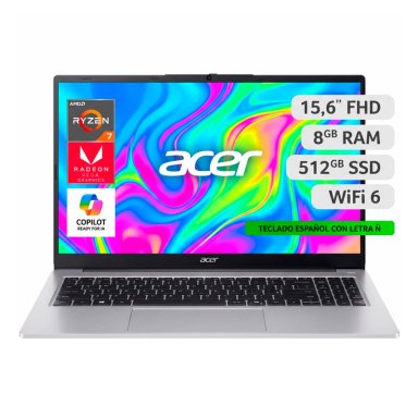 NOTEBOOK ASPIRE LITE AL15-41P-R0ZY-2 AMD RYZEN 7 8GB RAM 512GB SSD 15,6" FHD - 1