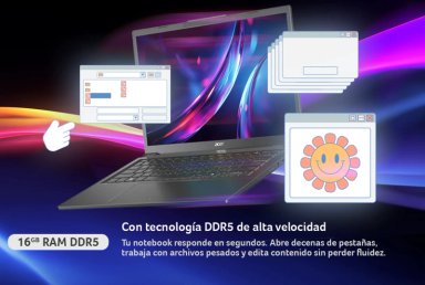 NOTEBOOK ACER COPILOT+ PC A14-52MT-59PE INTEL ULTRA 5 40 TOPS IA 16GB RAM 512GB SSD 14" WUXGA - 3