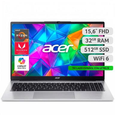 NOTEBOOK ACER ASPIRE LITE AL15-41P-R0ZY-1 AMD RYZEN 7 32GB RAM 512GB SSD 15,6" FHD - 1