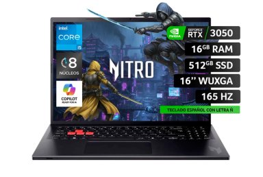 NOTEBOOK GAMER ACER NITRO LITE NL16-71G-56Q8-1 CORE I5 RTX 3050 16GB RAM 512GB SSD 16" WUXGA 165HZ - 1