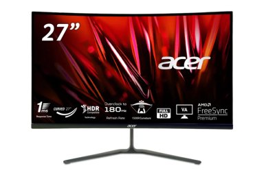 MONITOR GAMER CURVO ACER ED270R 27" FHD HDR 180HZ 1MS AMD FEESYNC PREMIUM - 1
