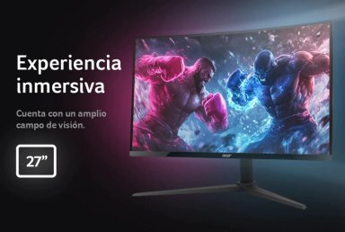MONITOR GAMER CURVO ACER XZ270 27" FHD 1MS 240HZ CURVATURA 1500RPANEL VA ZERO-FRAME FREESYNC - 5