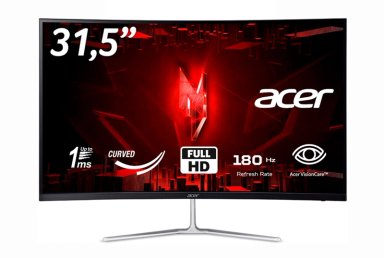 MONITOR GAMER CURVO ACER EDA320Q 31.5" FHD PANEL VA ZERO-FRAME TASA DE REFRESCO 1MS 180HZ - 1