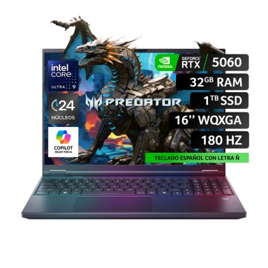 NOTEBOOK GAMER PREDATOR 16 IA PHN16-73-98QK-1 / INTEL CORE ULTRA 9 275HX / 1TB SSD / 32GB/RTX5060 - 1