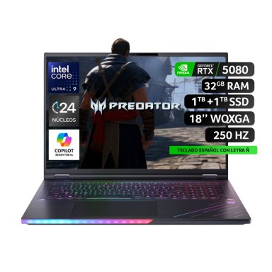 NOTEBOOK GAMER PREDATOR PH18-73-971Q-1 INTEL ULTRA 9 RTX5080 32GB RAM 2TB SSD 18" WQXGA 250HZ - 1