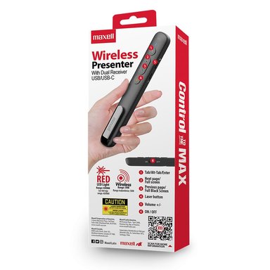 PRESENTADOR MAXELL PUNTERO LÁSER CON RECEPTOR USB-A Y USB-C - 4