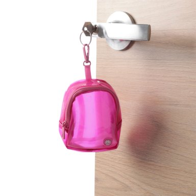 LLAVERO DE MODA MINI MORRAL TOKO COLOR ROSADO - 2