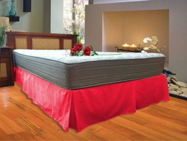 FALDON 200 HILOS 2 PLAZA LISO ROJO VICTORIANAS - 2