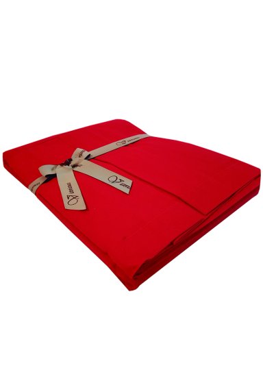 FALDON 200 HILOS 2 PLAZA LISO ROJO VICTORIANAS - 4