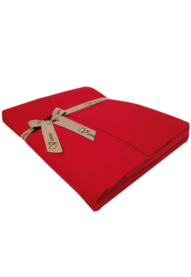FALDON 200 HILOS FULL LISO ROJO VICTORIANAS - 1