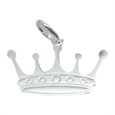 DIJE PLANO CORONA PLATA ITALIANA 925 - 1