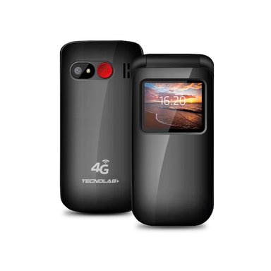 TELÉFONO CELULAR 4G SENIOR ADULTO MAYOR TIPO ALMEJA. BLACK - 1