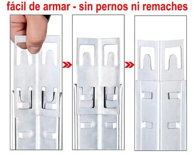 ESTANTE METALICO GALVANIZADO 150X70X30CM 5 REPISAS DE MDF AJUSTABLES 100K POR REPISA - 3