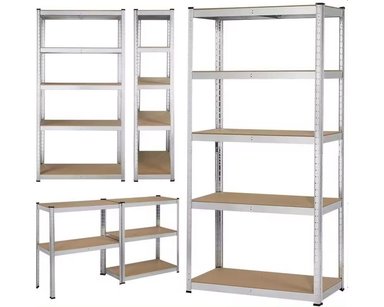 ESTANTE METALICO GALVANIZADO 180X90X40CM 5 REPISAS DE MDF AJUSTABLES 175K POR REPISA - 2