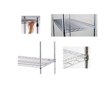 ESTANTE ACERO CROMADO 90X35X180CM 800KG - 4 REPISAS - 2